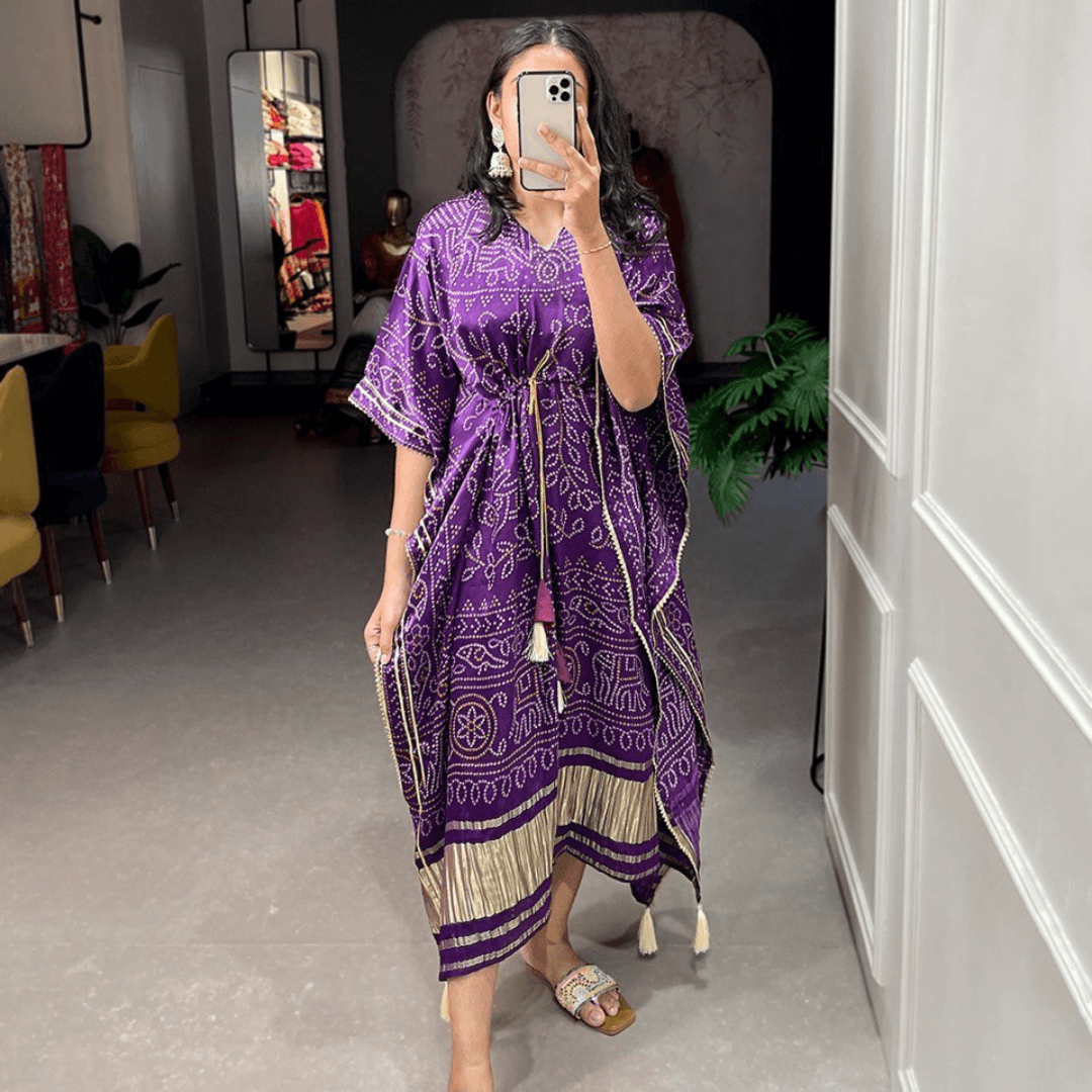 Bandhani Purple Print
