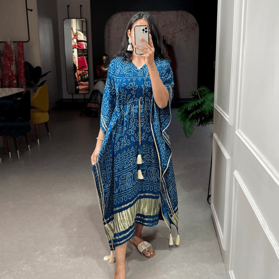 Bandhani Blue Print
