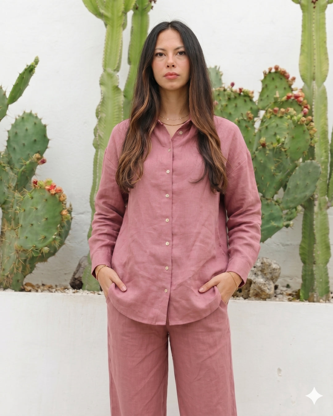 Vayra - Pink Breeze Linen Co-ord