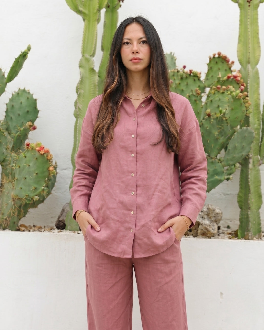 Vayra - Pink Breeze Linen Co-ord
