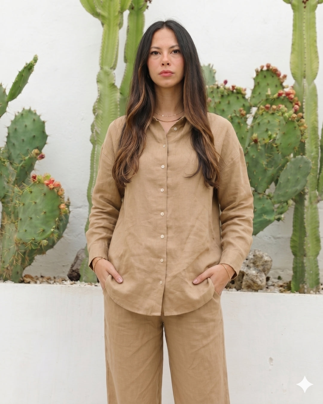Vayra - Cream Breeze Linen Co-ord