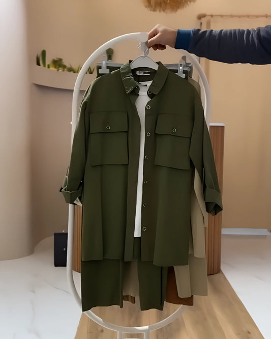 Atlas Cargo Co-ord Set (Olive Green)
