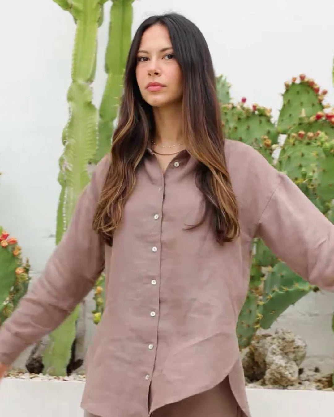 Vayra - Brown Breeze Linen Co-ord