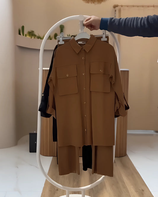 Atlas Cargo Co-ord Set (Brown)