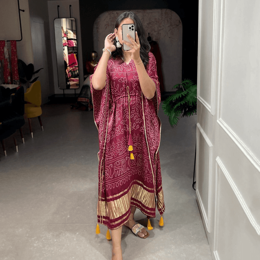 Bandhani Red Print
