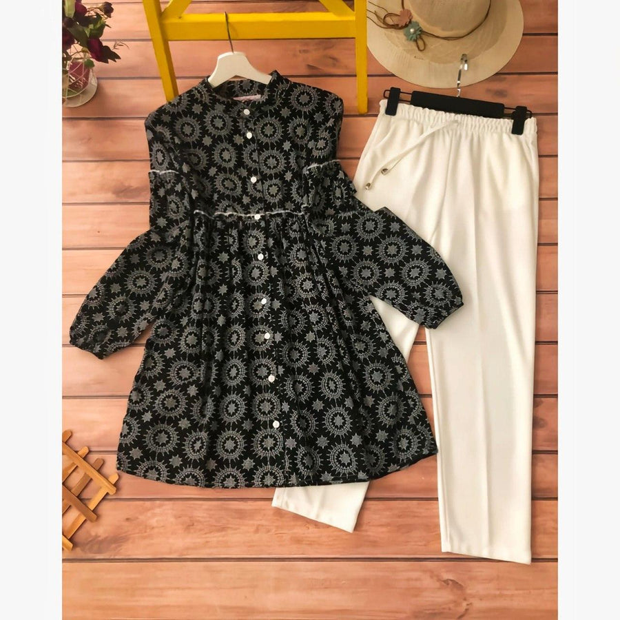 Summer Black Kurti