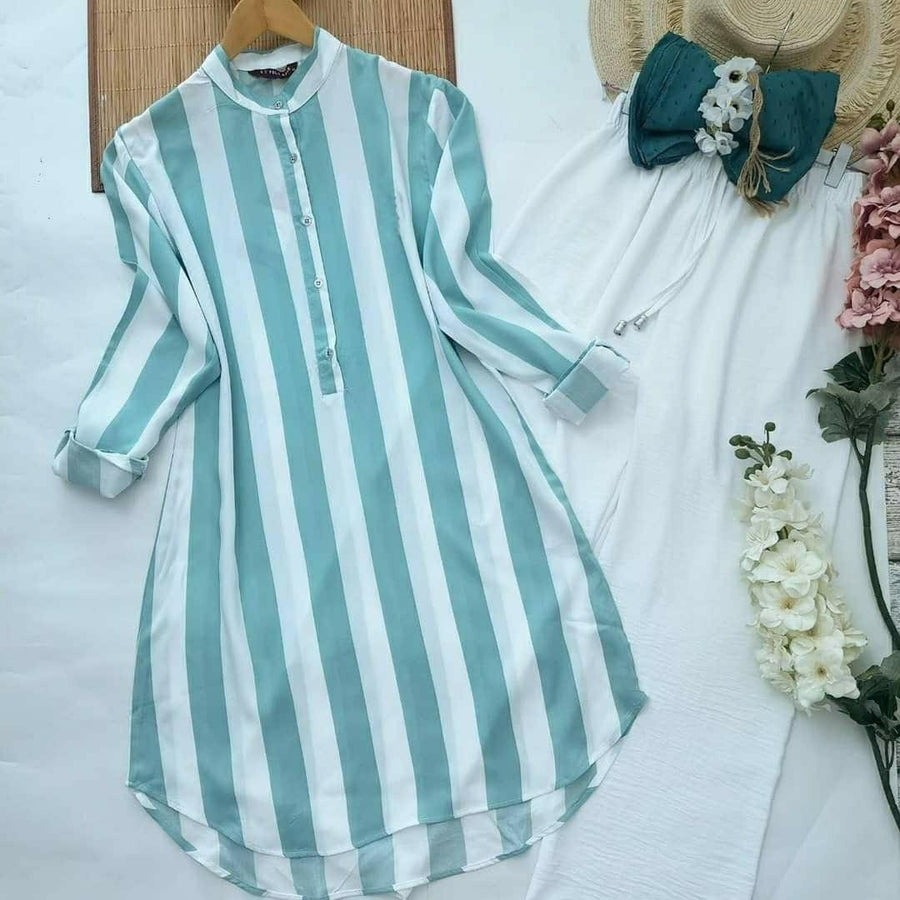Strip Green Printed