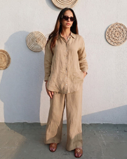 Vayra - Cream Breeze Linen Co-ord