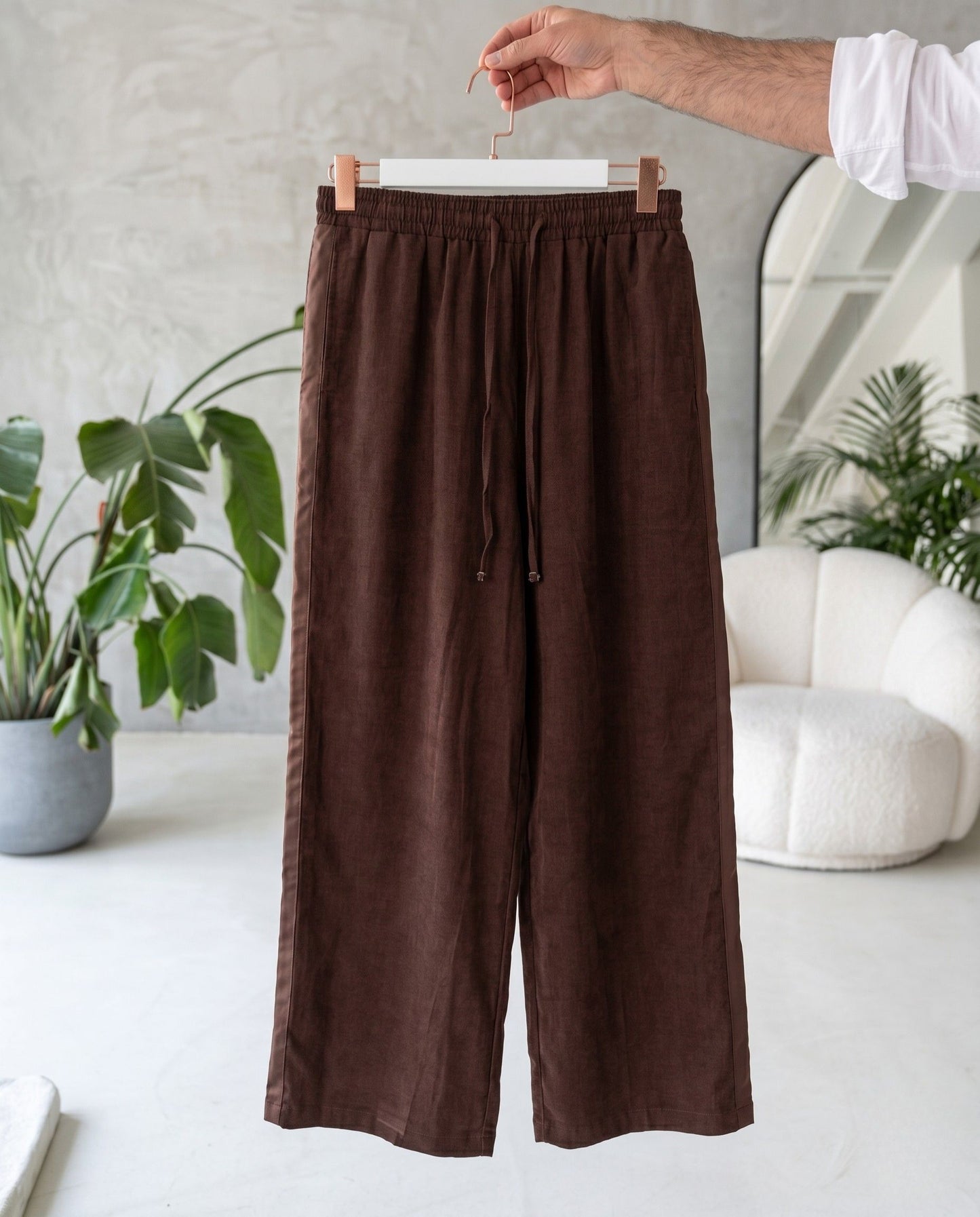 Varn - Mocha Embroidered Relaxed Viscose Co Ord Set