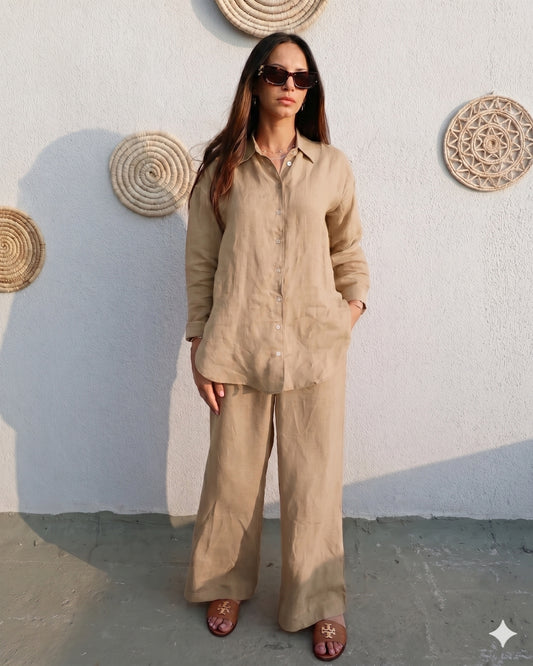 Vayra - Cream Breeze Linen Co-ord